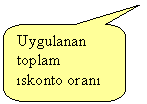 Keleri Yuvarlanm Dikdrtgen Belirtme izgisi: Uygulanan toplam skonto oran