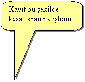 Keleri Yuvarlanm Dikdrtgen Belirtme izgisi: Kayt bu ekilde kasa ekranna ilenir.